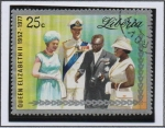 Sellos del Mundo : Africa : Liberia : 25 Anv. d' reinado d' Isabel II