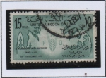 Stamps : Africa : Libya :  Palmeras datileras y Emblema FAO