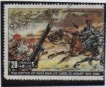 Sellos de Africa - Libia -  Lucha por la independencia , Batalla d' wadi smalus