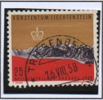 Stamps : Europe : Liechtenstein :  Mapa en Relieve