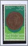Stamps Liechtenstein -  Moneda Emperador Constantius II