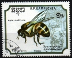 Stamps Cambodia -  Abeja