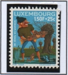 Stamps : Europe : Luxembourg :  Cuentos, Jekel, guardian d