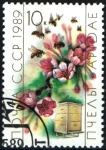 Stamps Russia -  serie- Las abejas- Panal y flores