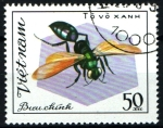 Stamps Vietnam -  serie- Abejas y avispas