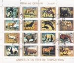 Stamps United Arab Emirates -  animales en peligro de extinción