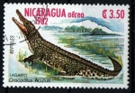 Stamps Nicaragua -  Cocodrilo
