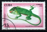 Sellos de America - Cuba -  serie- Lagartos endemicos