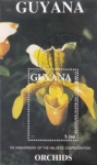 Sellos de America - Guyana -  FLORES-orquidea