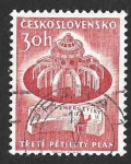 Stamps Czechoslovakia -  1021 - Tercer Plan Quinquenal