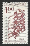 Stamps Czechoslovakia -  1277 - III Juegos Deportivos Nacionales