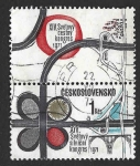 Stamps Czechoslovakia -  1768 - Congreso Internacional de Construcción de Autopistas