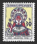Stamps Czechoslovakia -  1949 - XXV Aniversario del Grupo Folklórico Nacional Eslovaco
