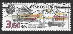 Sellos de Europa - Checoslovaquia -  2453 - Transportes Aéreos y Terrestres Postales