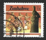 Stamps : Africa : Zimbabwe :  509 - Danzas Tradicionales