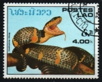 Sellos de Asia - Laos -  serie- Serpientes