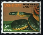 Sellos de Asia - Laos -  serie- Serpientes