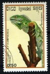 Stamps Cambodia -  serie- Reptiles