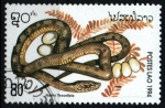 Stamps Laos -  serie-Reptiles y anfibios