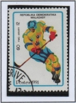 Stamps Madagascar -  Olimpiadas d' Invierno, Albertville, Hockey sobre Hielo