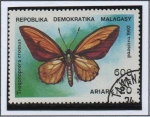 Stamps Madagascar -  Mariposas, Trogonoptera croesus