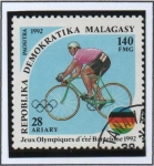 Stamps Madagascar -  Olimpiadas d' verano, Barcelona: Ciclismo