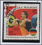 Stamps Madagascar -  Olimpiadas d' verano, Barcelona: Pesas