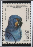 Stamps Madagascar -  Aves, Anodorhynchus Hiacinthinus