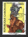 Stamps : Africa : Gabon :  546 - Danzarín Ndoumou