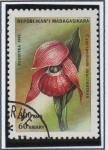 Stamps Madagascar -  Orquideas: Cypripedium macranthon