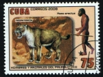 Stamps Cuba -  serie- Hombres y animales paleolítico