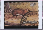 Stamps : Asia : Malaysia :  Ciervo ratón de Java