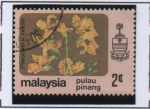 Stamps Malaysia -  Orquideas,Pterocarpus indicus