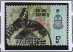 Stamps Malaysia -  Mariposas, 	Parthenos sylvia lilanicus