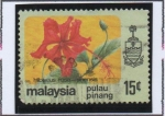 Sellos de Asia - Malasia -  Hibiscus