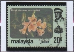 Stamps : Asia : Malaysia :  Rododendro scortechinii