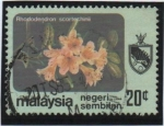 Sellos de Asia - Malasia -  Rododendro scortechinii