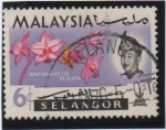 Sellos del Mundo : Asia : Malasia : Orquídeas, Spathologlottis plicata