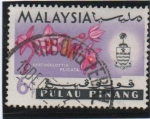 Stamps : Asia : Malaysia :  Orquídeas, Spathologlottis plicata