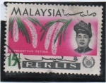 Stamps : Asia : Malaysia :  Orquídeas, Rhynchostylis retusa