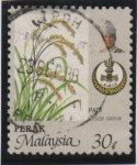 Sellos del Mundo : Asia : Malasia : Oryza sativa