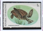 Stamps Maldives -  Tortuga Leatherback