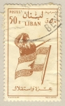 Stamps Asia - Lebanon -  soldado y bandera
