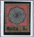 Stamps : Europe : Malta :  Monedas, Abeja y panal