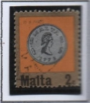 Stamps Malta -  Monedas, Cruz d' S. Jorge