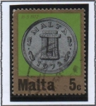 Sellos de Europa - Malta -  Monedas, Cruz d' S. Jorge