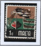 Stamps : Europe : Malta :  Pesca