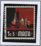 Stamps : Europe : Malta :  Ceramica