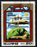 Stamps North Korea -  1980 25 aniversario del primer vuelo de Lufthansa