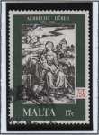 Sellos de Europa - Malta -  Grabados, Durer, Virgen y niño